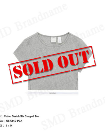 Calvin Klein เสื้อครอปผู้หญิง รุ่น Cotton Stretch Rib Cropped Tee Code: QS7349 P7A