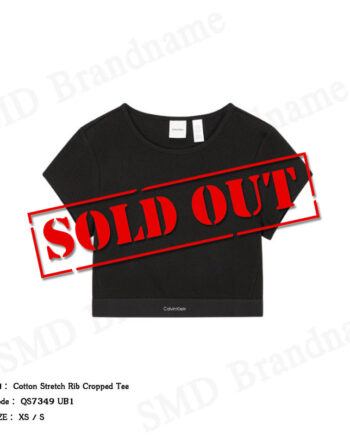 Calvin Klein เสื้อครอปผู้หญิง รุ่น Cotton Stretch Rib Cropped Tee Code: QS7349 UB1