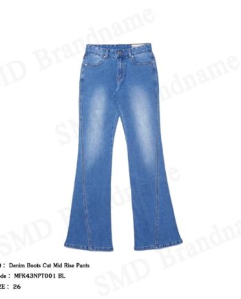 Mardi Mercredi กางเกงยีนส์ผู้หญิง รุ่น Denim Boots Cut Mid Rise Pants Code: MFK43NPT001 BL