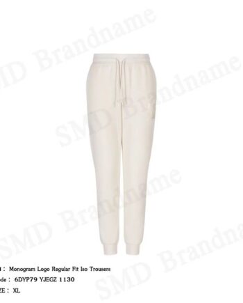 Armani Exchange กางเกงลำลองขายาวผู้หญิง รุ่น Monogram Logo Regular Fit Iso Trousers Code: 6DYP79 YJEGZ 1130