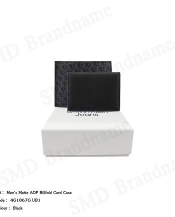 Calvin Klein Jeans เซ็ทกระเป๋าสตางค์ รุ่น Men's Matte AOP Billfold Card Case Code: 4G1067G UB1