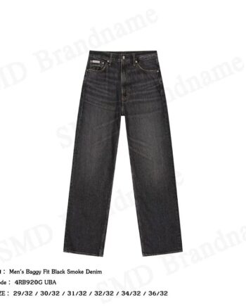 Calvin Klein Jeans กางเกงยีนส์ผู้ชาย รุ่น Men's Baggy Fit Black Smoke Denim Code: 4RB920G UBA