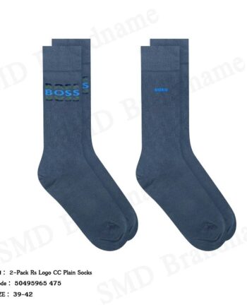 Hugo Boss ถุงเท้า รุ่น 2-Pack Rs Logo CC Plain Socks Code: 50495965 475