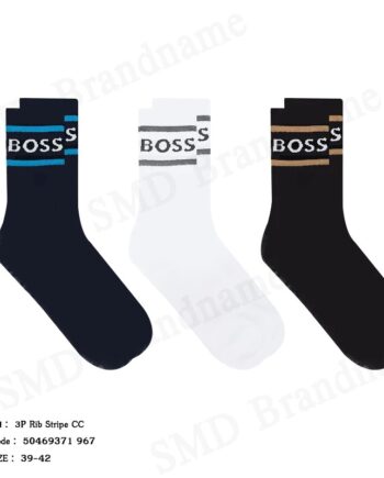 Hugo Boss ถุงเท้า รุ่น 3P Rib Stripe CC Code: 50469371 967