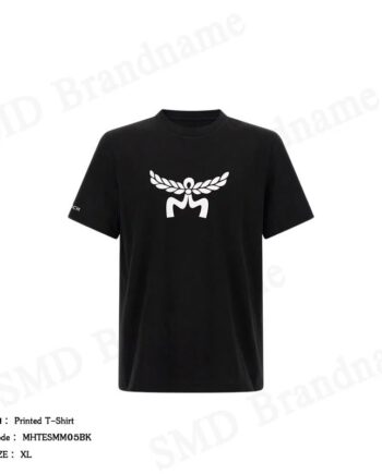 MCM เสื้อยืดคอกลม รุ่น Printed T-Shirt Code: MHTESMM05BK