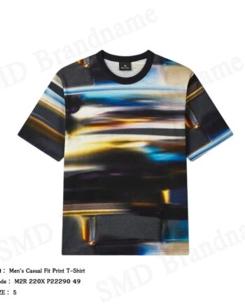 Paul Smith เสื้อยืดคอกลมผู้ชาย รุ่น Men's Casual Fit Print T-Shirt Code: M2R 220X P22290 49
