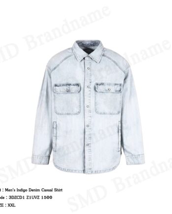 Armani Exchange เสื้อเชิ้ตแขนยาวผู้ชาย รุ่น Men's Indigo Denim Casual Shirt Code: 3DZCD1 Z1UVZ 1500