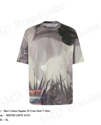 Armani Exchange เสื้อยืดคอกลมผู้ชาย รุ่น Men's Cotton Regular Fit Crew Neck T-Shirt Code: 3DZTHX ZJXTZ 6721