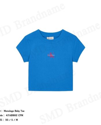 Calvin Klein Jeans เสื้อครอปผู้หญิง รุ่น Monologo Baby Tee Code: 47AB802 CFM