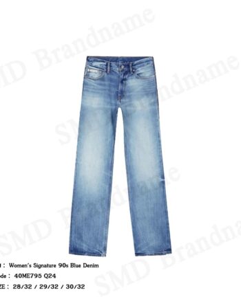 Calvin Klein Jeans กางเกงยีนส์ผู้หญิง รุ่น Women's Signature 90s Blue Denim  Code: 40EM795 Q24