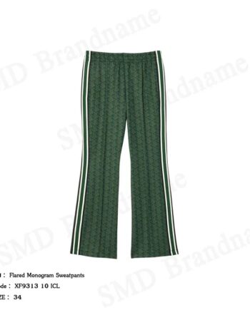 Lacoste กางเกงลำลองขายาวผู้หญิง รุ่น Flared Monogram Sweatpants Code: XF9313 10 ICL