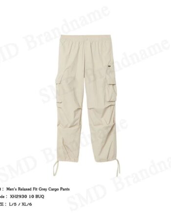 Lacoste กางเกงขายาวผู้ชาย รุ่น Men's Relaxed Fit Grey Cargo Pants Code: XH2930 10 BUQ