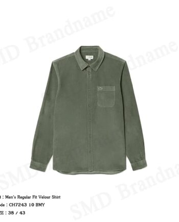 Lacoste เสื้อเชิ้ตแขนยาวผู้ชาย รุ่น Men's Regular Fit Velour Shirt Code: CH7243 10 BMY