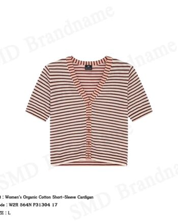 Paul Smith เสื้อคาร์ดิแกนผู้หญิง รุ่น Women's Organic Cotton Short-Sleeve Cardigan Code: W2R 564N P31304 17