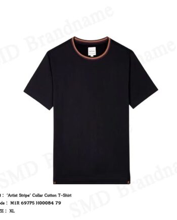 Paul Smith เสื้อยืดคอกลมผู้ชาย รุ่น 'Artist Stripe' Collar Cotton T-Shirt Code: M1R 697PS H00084 79