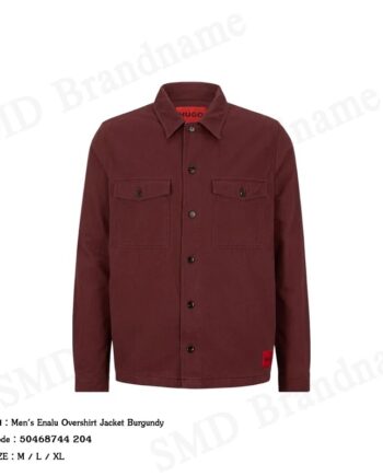Hugo Boss เสื้อแจ็คเก็ตผู้ชาย รุ่น Men's Enalu Overshirt Jacket Burgundy Code: 50468744 204