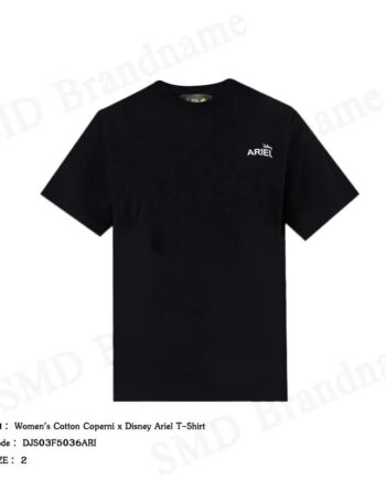 Coperni x Disney เสื้อยืดคอกลมผู้หญิง รุ่น Women's Cotton Coperni x Disney Ariel T-Shirt Code: DJS03F5036ARI