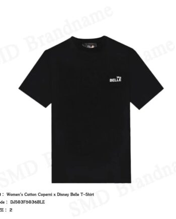 Coperni x Disney เสื้อยืดคอกลมผู้หญิง รุ่น Women's Cotton Coperni x Disney Belle T-Shirt Code: DJS03F5036BLE