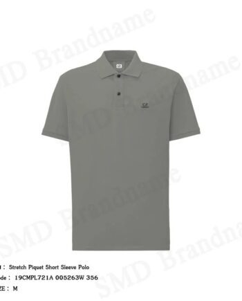 C.P. Company เสื้อโปโลผู้ชาย รุ่น Stretch Piquet Short Sleeve Polo Code: 19CMPL721A 005263W 356