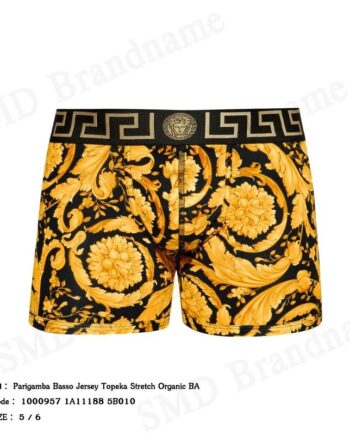 Versace กางเกงชั้นในผู้ชาย รุ่น Parigamba Basso Jersey Topeka Stretch Organic BA Code: 1000957 1A11188 5B010