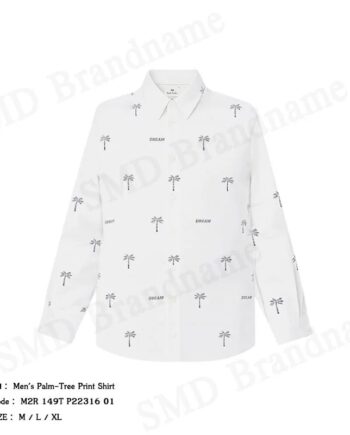 Paul Smith เสื้อเชิ้ตแขนยาวผู้ชาย รุ่น Men's Palm-Tree Print Shirt Code: M2R 149T P22316 01