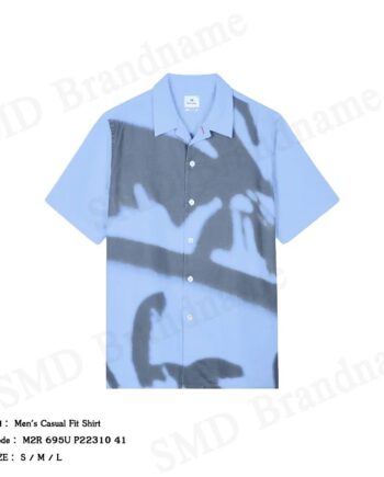 Paul Smith เสื้อเชิ้ตแขนสั้นผู้ชาย รุ่น Men's Casual Fit Shirt Code: M2R 695U P22310 41