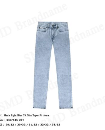 Calvin Klein Jeans กางเกงยีนส์ผู้ชาย รุ่น Men's Light Blue CK Slim Taper Fit Jeans Code: 4RB751G U1Y