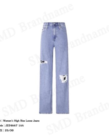 Calvin Klein Jeans กางเกงยีนส์ผู้หญิง รุ่น Women's High Rise Loose Jeans Code: J224667 1AA