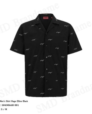 Hugo Boss เสื้อเชิ้ตแขนสั้นผู้ชาย รุ่น Men's Shirt Hugo Ellino Black Code: 50490668 001