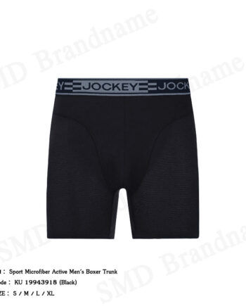 Jockey กางเกงชั้นในผู้ชาย รุ่น Sport Microfiber Active Men's Boxer Trunk Code: KU 19943918 (Black)