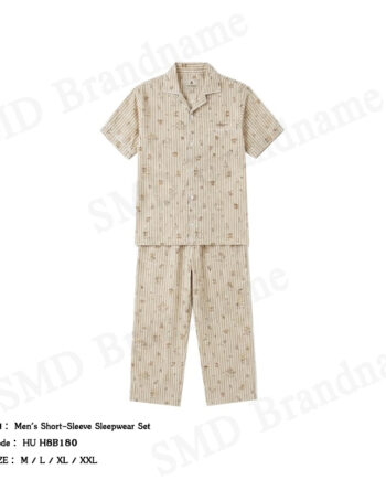 Hush Puppies เซ็ทชุดนอนผู้ชาย รุ่น Men's Short-Sleeve Sleepwear Set Code: HU H8B180 (Yellow)