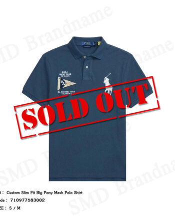 Polo Ralph Lauren เสื้อโปโลผู้ชาย รุ่น Custom Slim Fit Big Pony Mesh Polo Shirt Code: 710977583002