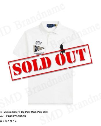 Polo Ralph Lauren เสื้อโปโลผู้ชาย รุ่น Custom Slim Fit Big Pony Mesh Polo Shirt Code: 710977583003