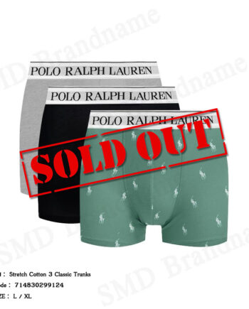 Polo Ralph Lauren กางเกงชั้นในผู้ชาย รุ่น Stretch Cotton 3 Classic Trunks Code: 714830299124