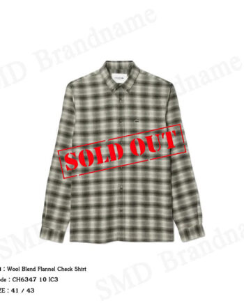 Lacoste เสื้อเชิ้ตแขนยาวผู้ชาย รุ่น Wool Blend Flannel Check Shirt Code: CH6347 10 IC3