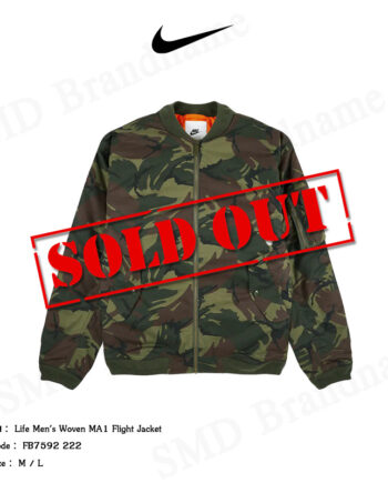 Nike เสื้อโค้ทแจ็คเก็ต รุ่น Life Men's Woven MA1 Flight Jacket Code: FB7592 222