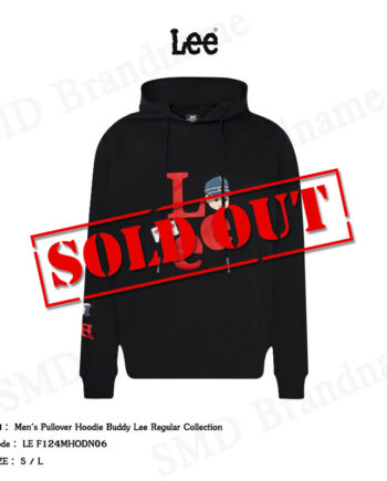 Lee เสื้อสเวตเตอร์แขนยาว รุ่น Men's Pullover Hoodie Buddy Lee Regular Collection Code: LE F124MHODN06