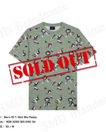 PS Paul Smith เสื้อยืดคอกลมผู้ชาย รุ่น Men's SS T-Shirt Mini Paisley Code: M2R 220X M21992 34