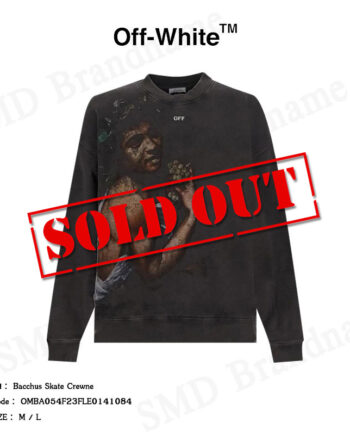 Off-White เสื้อสเวตเตอร์แขนยาวผู้ชาย รุ่น Bacchus Skate Crewne Code: OMBA054F23FLE0141084