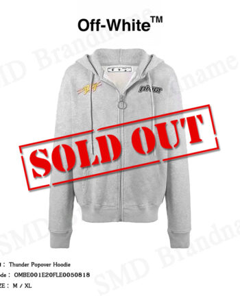 Off-White เสื้อสเวตเตอร์ รุ่น Thunder Popover Hoodie Code: OMBE001E20FLE0050818