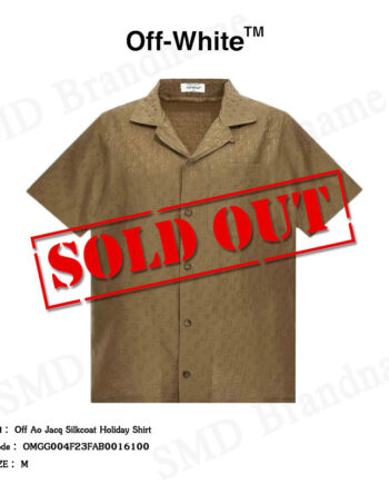 Off-White เสื้อเชิ้ตแขนสั้น รุ่น Off Ao Jacq Silkcoat Holiday Shirt Code: OMGG004F23FAB0016100