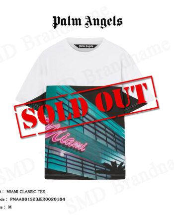 Palm Angels เสื้อยืดคอกลม รุ่น Miami Classic Tee Code: PMAA001S23JER0020184