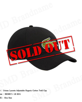 Lacoste หมวกแก็ป รุ่น Unisex Lacoste Adjustable Organic Cotton Twill Cap Code: RK9871 10 031