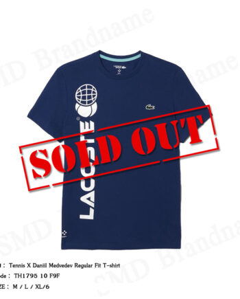 Lacoste เสื้อยืดคอกลม รุ่น Tennis X Daniil Medvedev Regular Fit T-Shirt Code: TH1795 10 F9F