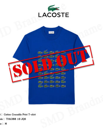 Lacoste เสื้อยืดคอกลม รุ่น Cotton Crocodile Print T-shirt Code: TH6388 10 JQ0