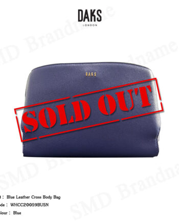 DAKS กระเป๋าสะพายข้าง รุ่น Blue Leather Cross Body Bag  Code: WHCC200S9BUSN