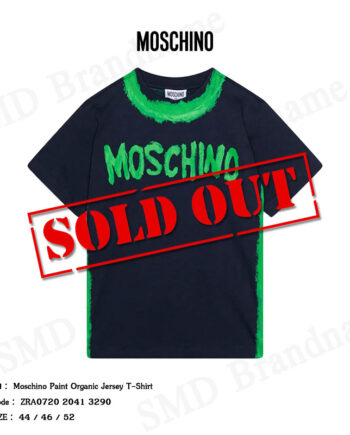 Moschino เสื้อยืดคอกลม รุ่น Moschino Paint organic jersey T-shirt Code: ZRA0720 2041 3290