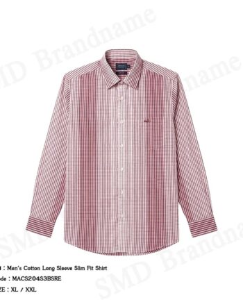 Arrow เสื้อเชิ้ตแขนยาวผู้ชาย รุ่น Men's Cotton Long Sleeve Slim Fit Shirt Code: MACS204S3BSRE