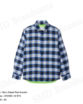Lacoste เสื้อเชิ้ตแขนยาวผู้ชาย รุ่น Men’s Padded Plaid Overshirt Code: CH7202 10 WT5