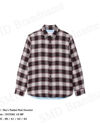 Lacoste เสื้อเชิ้ตแขนยาวผู้ชาย รุ่น Men’s Padded Plaid Overshirt Code: CH7202 10 IBP